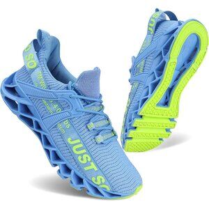 Women's Light Blue Green Running Walking Tennis Blade Athletic Sneakers Shoes